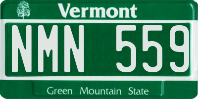 VT license plate NMN559