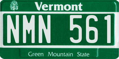 VT license plate NMN561