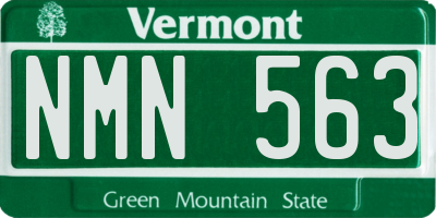VT license plate NMN563