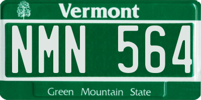VT license plate NMN564