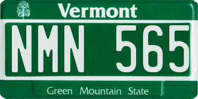 VT license plate NMN565