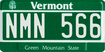 VT license plate NMN566