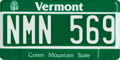 VT license plate NMN569