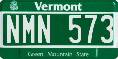 VT license plate NMN573