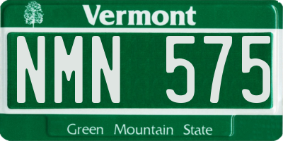 VT license plate NMN575