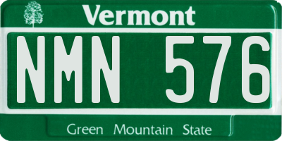 VT license plate NMN576