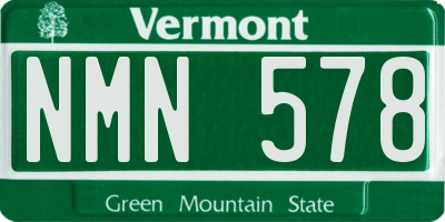 VT license plate NMN578