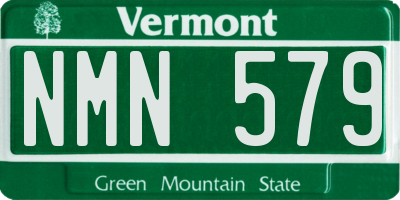 VT license plate NMN579