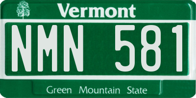 VT license plate NMN581