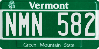 VT license plate NMN582