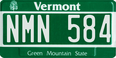 VT license plate NMN584