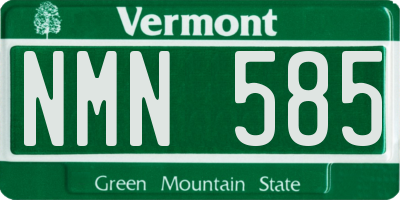 VT license plate NMN585
