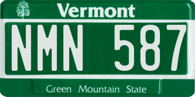 VT license plate NMN587