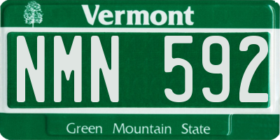 VT license plate NMN592