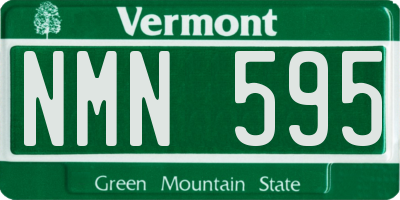VT license plate NMN595