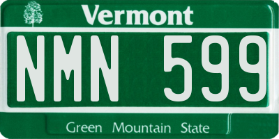 VT license plate NMN599