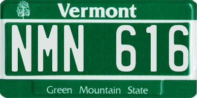 VT license plate NMN616