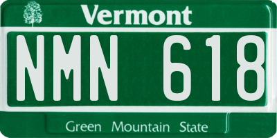 VT license plate NMN618