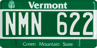 VT license plate NMN622