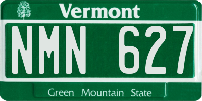 VT license plate NMN627