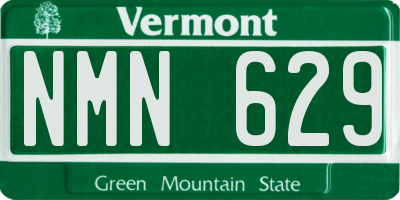 VT license plate NMN629