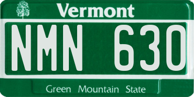 VT license plate NMN630