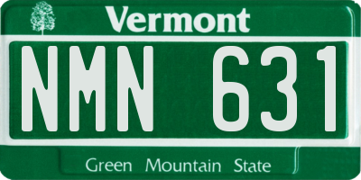VT license plate NMN631