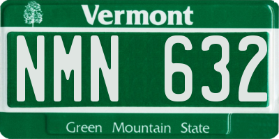 VT license plate NMN632