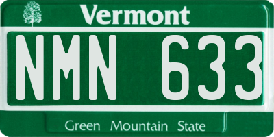 VT license plate NMN633