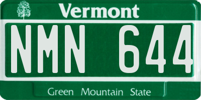 VT license plate NMN644