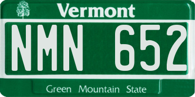 VT license plate NMN652