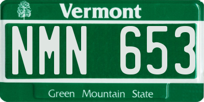 VT license plate NMN653