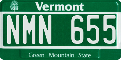 VT license plate NMN655