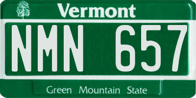 VT license plate NMN657