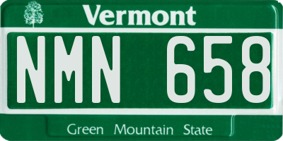 VT license plate NMN658