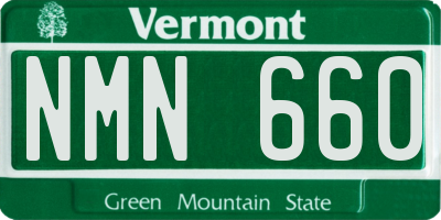VT license plate NMN660