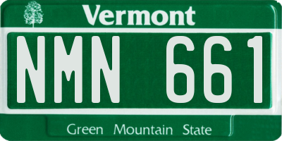 VT license plate NMN661