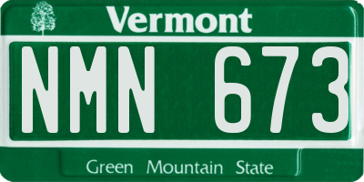 VT license plate NMN673