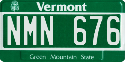 VT license plate NMN676