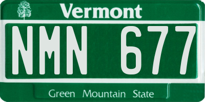VT license plate NMN677