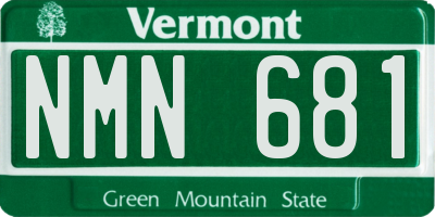 VT license plate NMN681