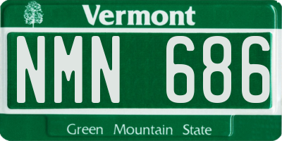 VT license plate NMN686