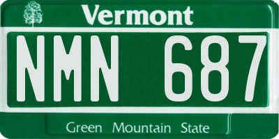 VT license plate NMN687