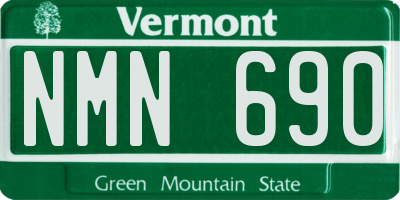 VT license plate NMN690