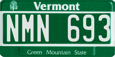 VT license plate NMN693