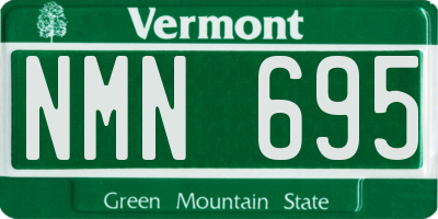 VT license plate NMN695