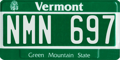 VT license plate NMN697