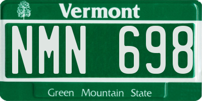 VT license plate NMN698
