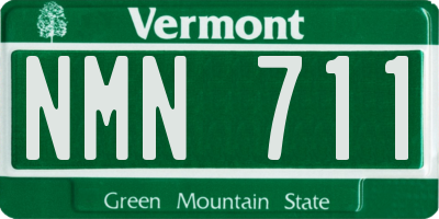 VT license plate NMN711