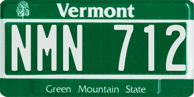 VT license plate NMN712